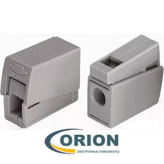 Клеммник нажимной 224-111 с пастой 300V 20A WAGO