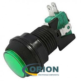 Кнопка GMSI-7B-C NO(NC)+NC(NO) 250V 5A зеленая