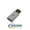Переходник USB micro-B(5P) гнездо - Type-C штекер (пластик)
