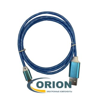 Шнур USB A штекер - USB micro-B(5P) штекер 1.0м (v2.0) с подсветкой