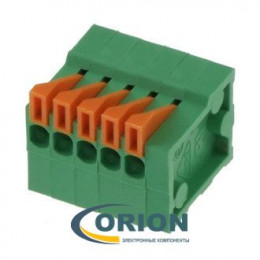 Клеммник нажимной безвинтовой 5 контактов DG141V-2.54-05P-14-00A[H] 2.54mm DEGSON