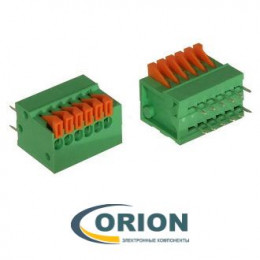 Клеммник нажимной безвинтовой 6 контактов DG141V-2.54-06P-14-00A[H] 2.54mm DEGSON