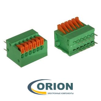 Клеммник нажимной безвинтовой 6 контактов DG141V-2.54-06P-14-00A[H] 2.54mm DEGSON