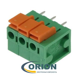Клеммник нажимной безвинтовой 3 контакта DG142V-5.08-03P-14-00A[H] 5.08mm DEGSON