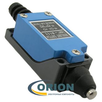 Переключатель, выключатель KZ-8111 (TZ-8111) Al+Zinc (1NO+1NC) 250V 5A с толкателем