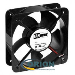 Вентилятор  92х92х25mm DC 24V 0.14А (скольжения) FANOVER FD9225S24H2 с гибким отводом 250мм 2 pin