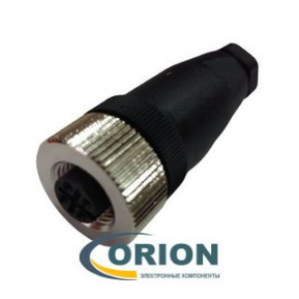 Гнездо M12 4P PG7 IP67 прямое на кабель