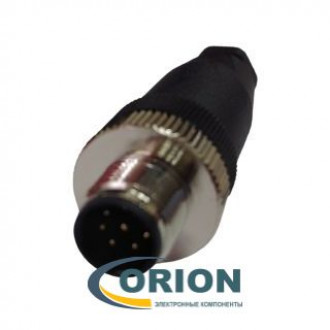 Штекер M12 8P PG7 IP67 прямой на кабель
