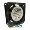 Вентилятор  80х80х25mm AC 220V 0.06A (скольжения) FANOVER FA8025S22HL2 с гибким отводом 310мм 2 pin
