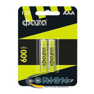 Аккумулятор R03/AAA 1.2V 600mАh NiMh ФАЗА [2 штуки]
