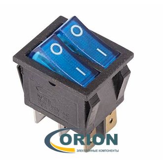 Переключатель, выключатель KCD2-2101N-2 2-ON-OFF 250V 16A 6 pin (синий)