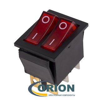 Переключатель, выключатель RWB-511 = SC-797 2-ON-OFF 250V 16A 6 pin (красный)