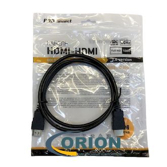 Шнур HDMI штекер - HDMI штекер  1.0м (v2.0+3D) Gold PROconnect