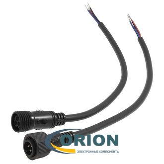 3pin BP L=40 D=19мм 3*0.3мм2 IP68 черный