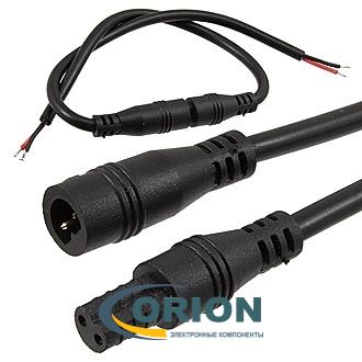 2pin F/M L=150мм IP65 черный