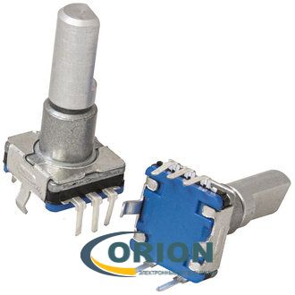 Энкодер EC11E 30/15 20mm 3+2 pin с выключателем лыска