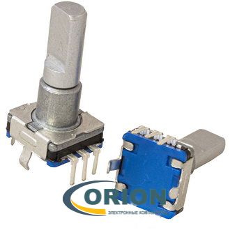 Энкодер EC11E 30/15 20mm 3+2 pin без выключателя лыска