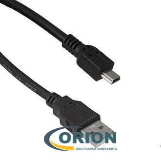 Шнур USB A штекер - USB mini-B(5P) штекер 1.8м (v2.0) RUICHI черный