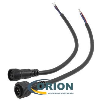 3pin BP L=40 D=13мм 3*0.3мм2 IP68 черный