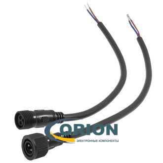 2pin BP L=40 D=13мм 2*0.3мм2 IP68 черный