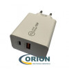Сетевой адаптер 5V 3600mA c USB QC3.0 + Type-C 18W REXANT белый