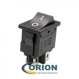 Переключатель, выключатель KCD1-201-4-C3-B/4P ON-OFF 250V 6A 4 pin (черный/прямоугольный)