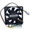 Вентилятор  60х60х15mm DC 12V 0.15А (скольжения) D6015SM-3 с гибким отводом 250мм, с разъемом HU-03
