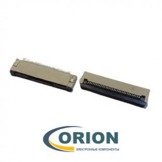 FFC/FPC ZIF-32 Гнездо 32 контакта угловое 0.5мм, крышка-прижим, нижний контакт, SMD/SMT