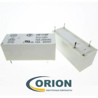 Реле HF118F-012-1ZS1T 12VDC 10A 1C HONGFA