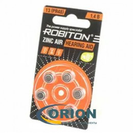 Батарейка ZA13 (PR48) (для слуховых аппаратов) 1.4V Robiton 7.8х5.33мм
