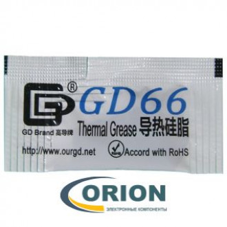 Паста теплопроводная Thermal grease GD66 серая 0.05гр (пакет)