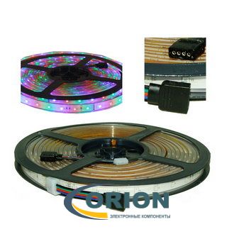 Светодиодная лента герметичная 2835 RGB 60LED/м 8мм IP68 12V 1 метр