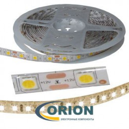 Светодиодная лента герметичная 5050 белая теплая W-WHITE 60LED/м 10мм IP65 12V 1 метр