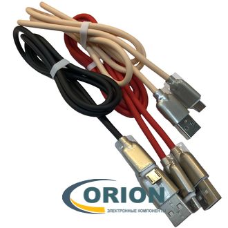 Шнур USB A штекер - USB micro-B(5P) штекер 1.0м (v2.0) SH0081-V8 XJ цветной