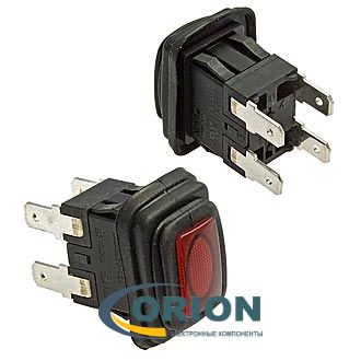 Переключатель, выключатель SB146 IP65 ON-OFF 13x19mm 250V 8A (красный)