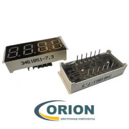 Индикатор цифровой 0.36" (9.2мм) четырехразрядный 3461BS1-7.3 (Red) ОА