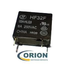 Реле HF32F/024-HSLQ3 24VDC 8A 1C HONGFA