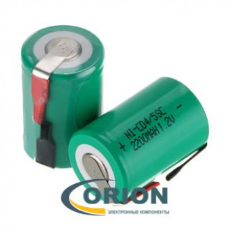 Аккумулятор 4/5SC MH-2200SC/HP 1.2V 2200mAh NiCd 23x34мм пластинчатые выводы