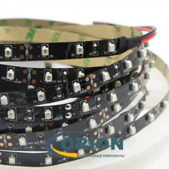 Светодиодная лента 3528 ультрафиолетовая, шир. 8мм, отрезок 5см (3 LED) черная подложка 12V 1 метр