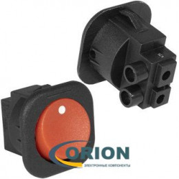 Переключатель, выключатель RS-101-7C ON-OFF 250V 6A (черный/красный)