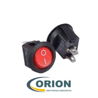 Переключатель, выключатель RS-101-8C ON-OFF 250V 6.5A 2 pin (красный)