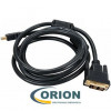 Шнур HDMI штекер - DVI-D штекер  1.5м (Single Link) ферритовые кольца Gold REXANT