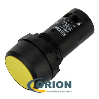 Кнопочный переключатель Кнопка EB22 возвратная NO+NC 230V 5A желтая