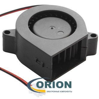 Вентилятор турбинный  40х40х20mm DC 24V 0.10А (скольжения) RUICHI RQU4020MS с гибким отводом 200мм 2 pin