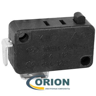 Микропереключатель KW7-07-03 ON-(OFF) 250V 16(5)A кнопочный 2 pin