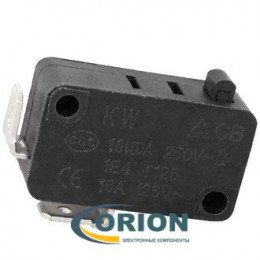 Микропереключатель KW7-07-02 OFF-(ON) 250V 16(5)A кнопочный 2 pin