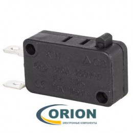 Микропереключатель KW7-01-31 ON-(OFF) 250V 16(5)A кнопочный 2 pin
