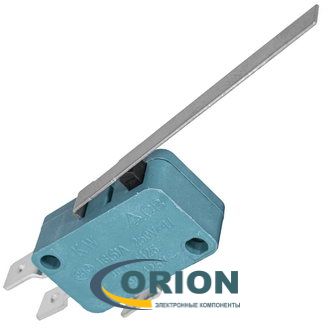 Микропереключатель KW3-02-04 ON-(ON) 250V 16(5)A рычажного типа 53мм