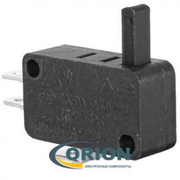 Микропереключатель KW7-29 ON-(ON) 250V 16(5)A кнопочный с удлиненным штоком 10мм