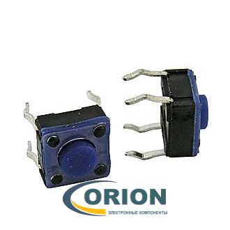 Кнопка WS6543-250AL 4 выводы IP67 (6х6х4.3)